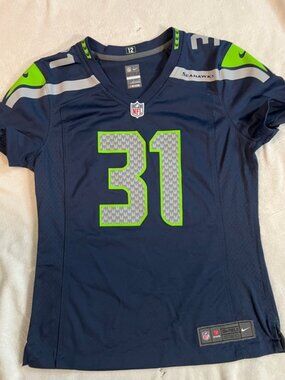 Seattle Seahawks Nike Women's Jersey Size M Blue NFL Football Fan Gear